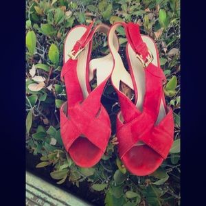 Red Michael Kors heels